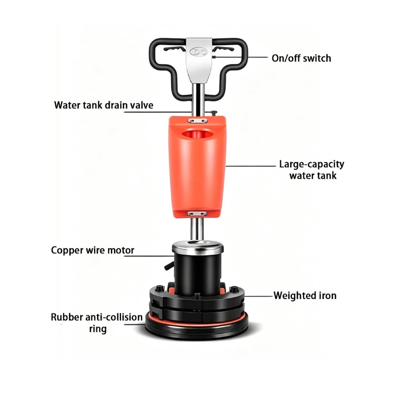 Floor Polishing Machine 17 Inch - 17 Inch Walk-Behind Floor Polishing Buffer