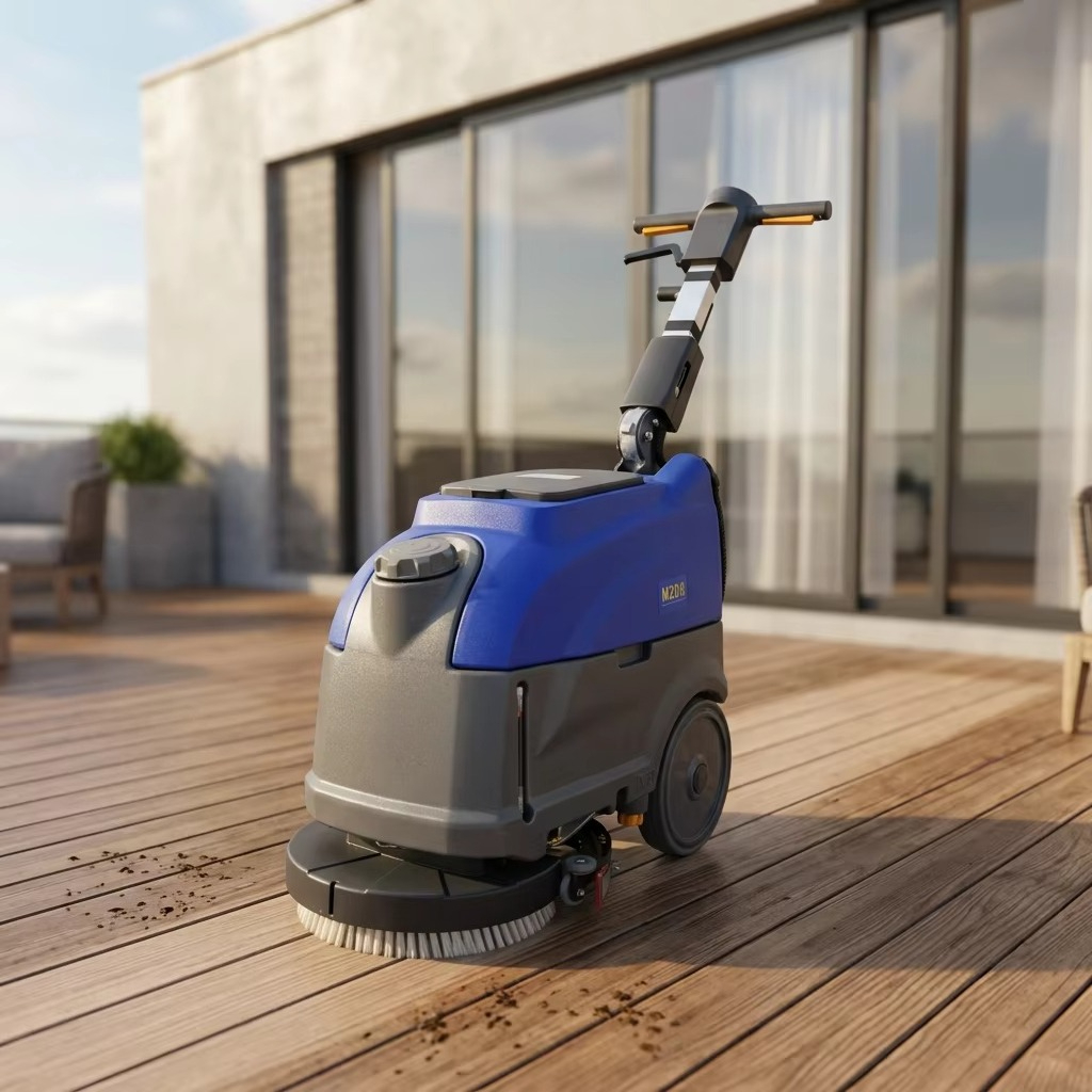 Floor Scrubber Machine Walk Behind - Professional New Commercial Electric Walk-Behind Battery-Powered