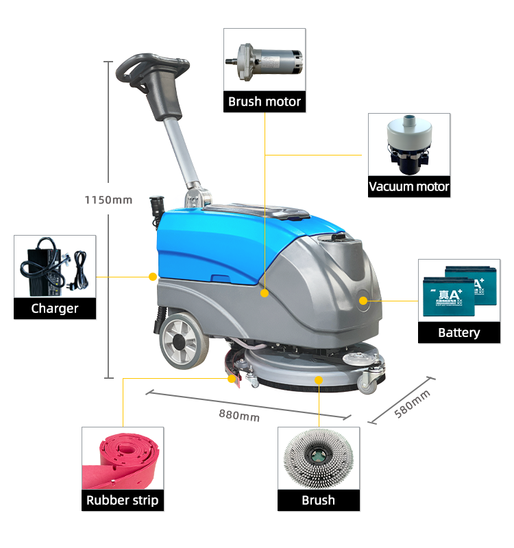 Shuojie SJ25 Walk Behind Floor - Floor Scrubber Machine Walk Behind 评论和价格