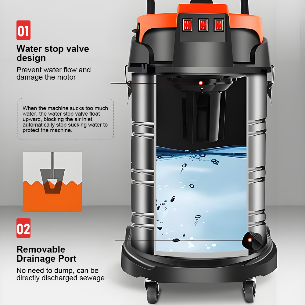 TUNGFULL 60L Industrial Electr - Industrial Vacuum Cleaner 3000W 评论和价格