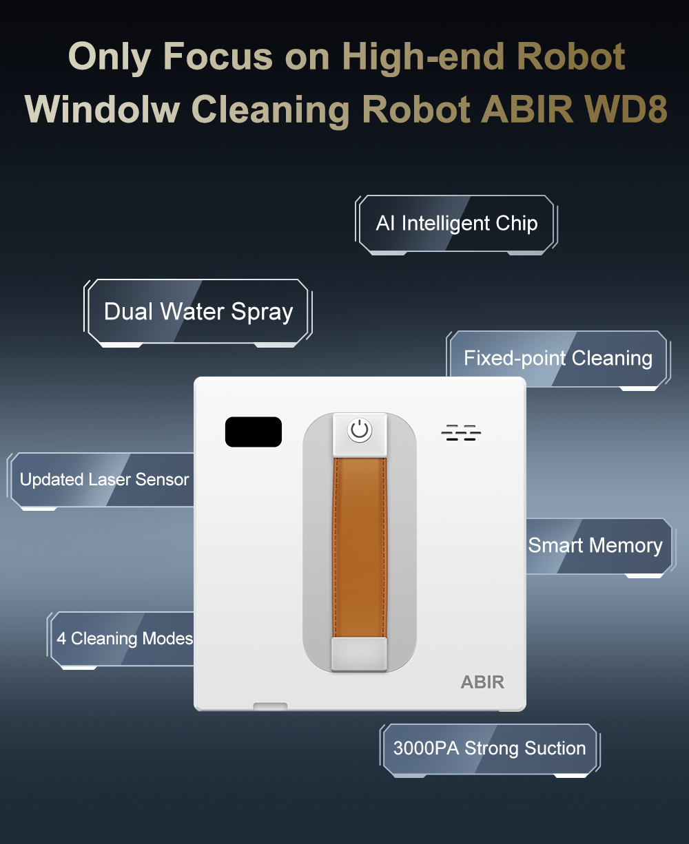ABIR WD8 Smart Window Robot Cl - Window Cleaning Robot Automatic 评论和价格