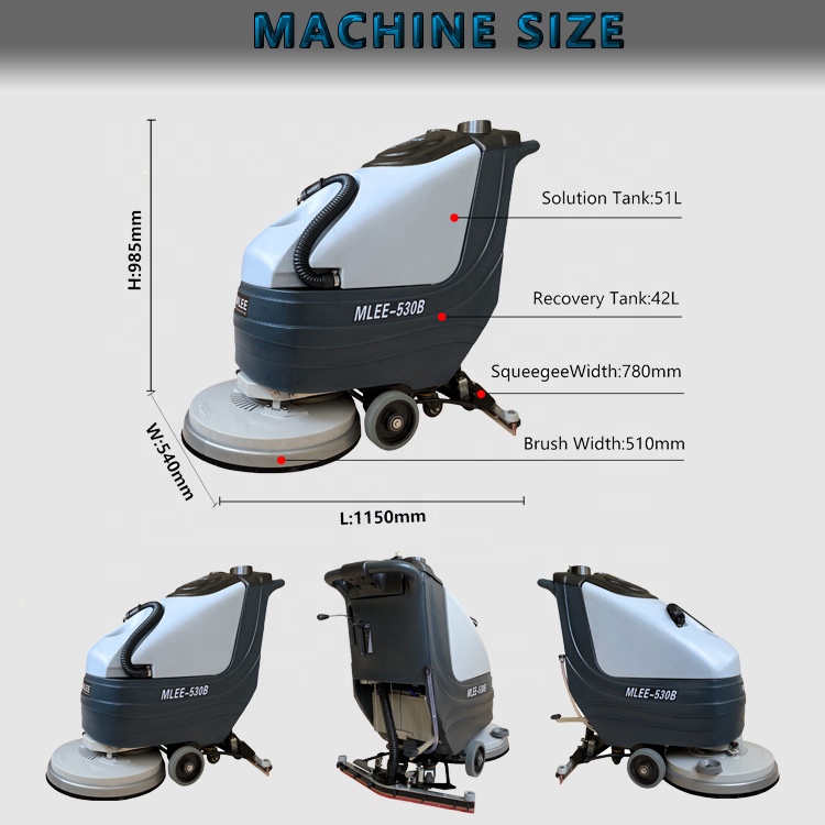 MLEE530B 50 Liters Walk Behind - Floor Scrubber Machine Walk Behind 评论和价格