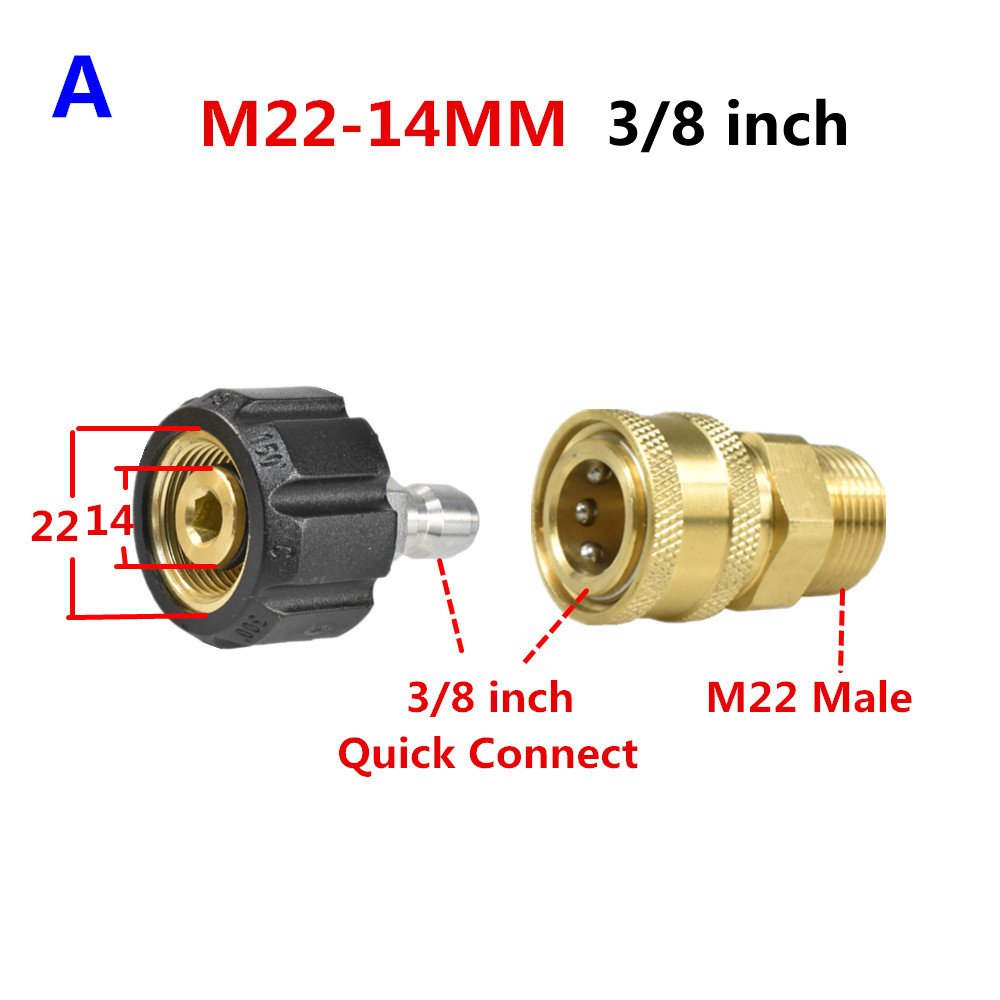 Brass M22 Female Swivel Quick  - Pressure Washer 3000Psi 评论和价格